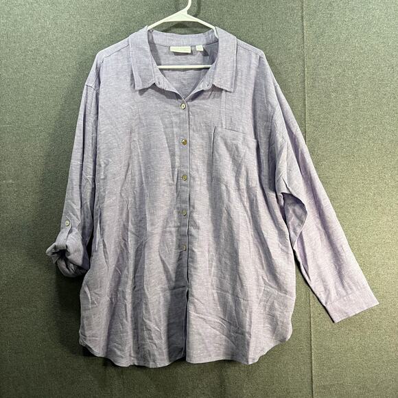 Susan Graver Pure Regular Cross Dued Linen Blend Sweet Lilac X-Large - Picture 1 of 10